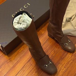 Gucci Horsebit Lilian Knee High Boots